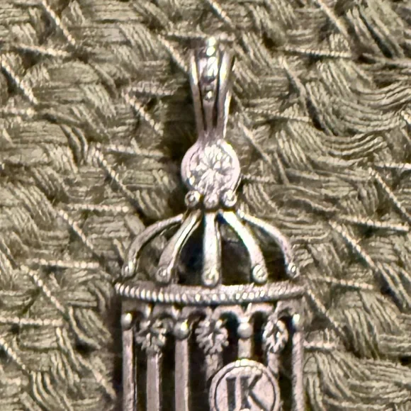 Jewel Kade Silver Birdcage Pendant Charm - Picture 2 of 3